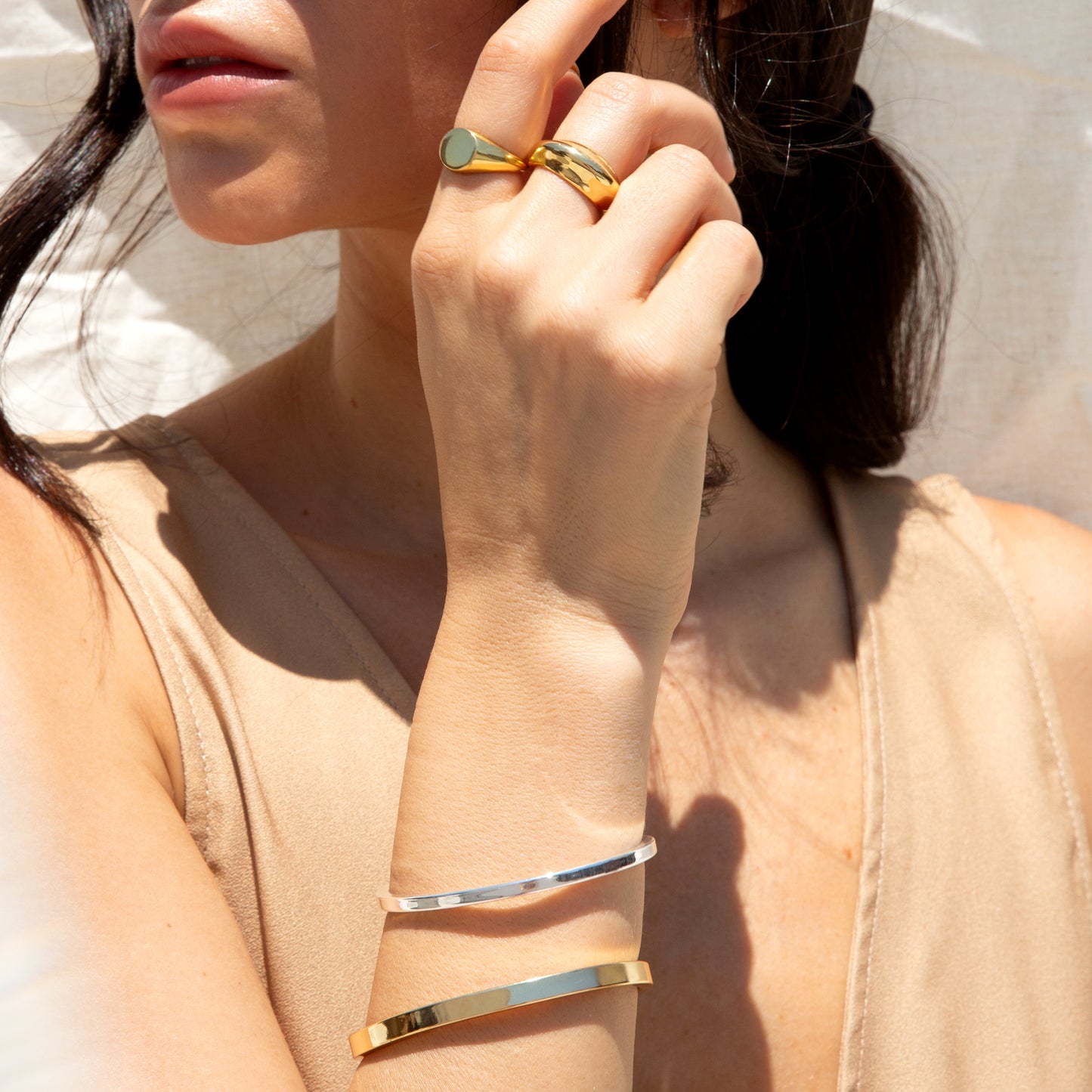 Custom Engraved Gold Cuff