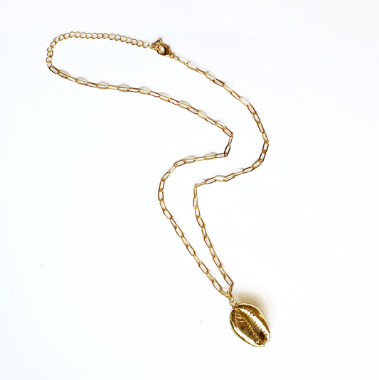 Gold-Dipped Shell Necklace